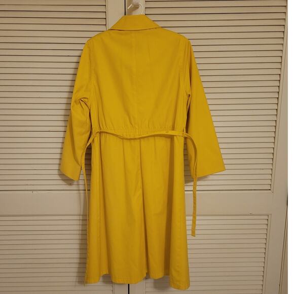 London Fog Maincoats Weatherwear Belted Trench Coat Yellow Womens Size 6 Regular - Picture 2 of 12